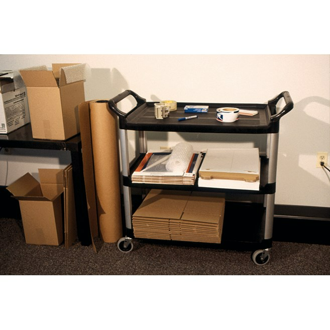 service utility cart with 4" swivel casters, 200 lb. capacity