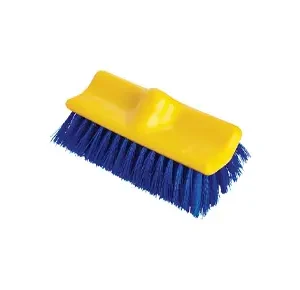 10 floor scrub, plastic block, bi level, polypropylene fill