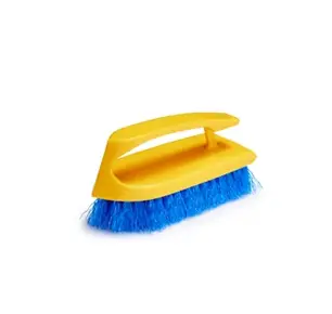 6" iron handle scrub brush, polypropylene fill, cobalt