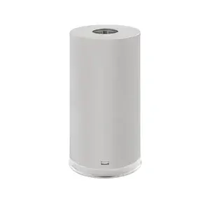 Metallic open top satin stainless steel