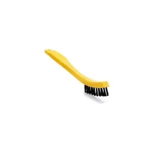Tile and grout scrub brush, plastic bristles