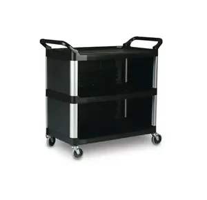 Utility cart with enclosed end panels on 3 sides