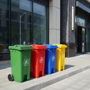 240 liters wheelie waste bins with peda