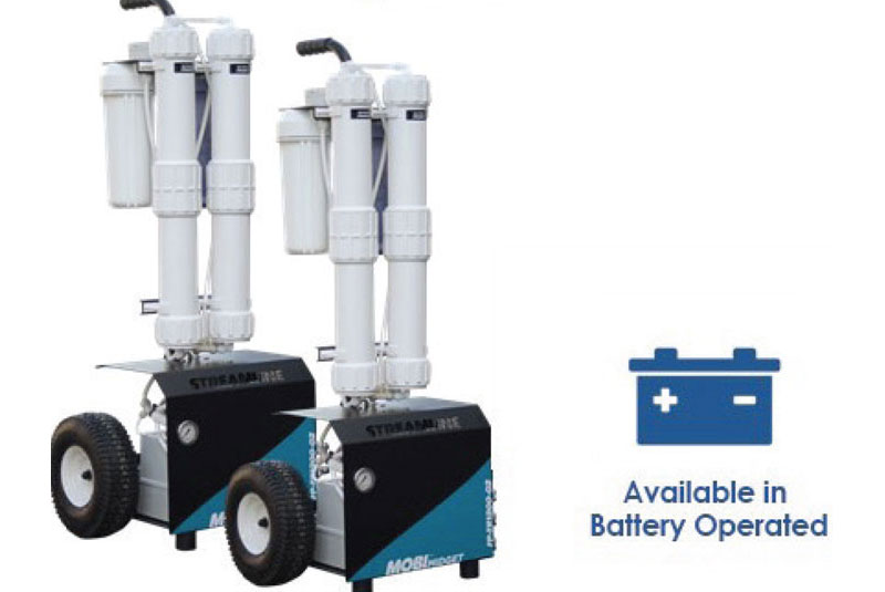 mobi midget battery operated with 25m carbon pole reverse osmosis and di filtration